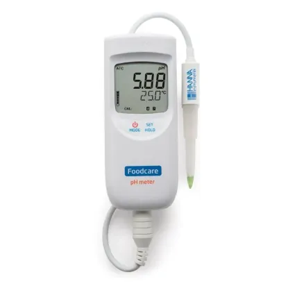 Portable pH Meter for dairy with a electrode